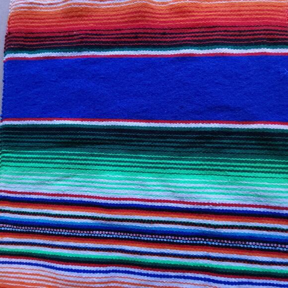 Mexican Serape Table Runner 14 x 84 Inch Colorful Artisan Cinco De Mayo Fiesta - Picture 5 of 7